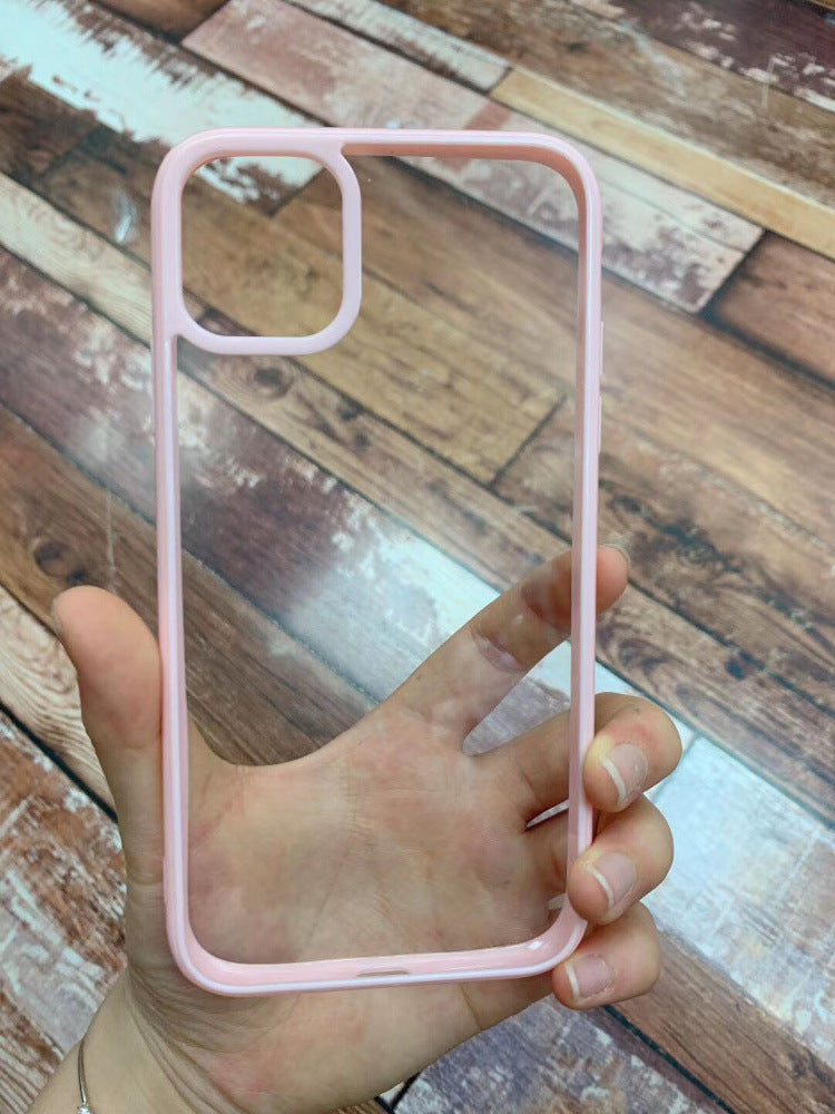 Compatible with Apple, Concave IPhone Case Candy Color Acrylic 2-in-1